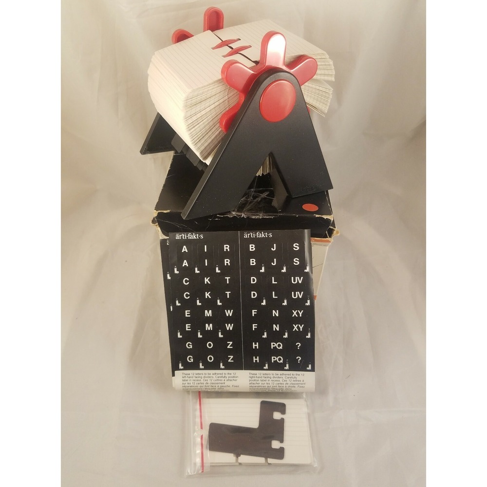 Artikats Flip File Rolodex Red Black Plastic Industrial Design Haythornthwaite